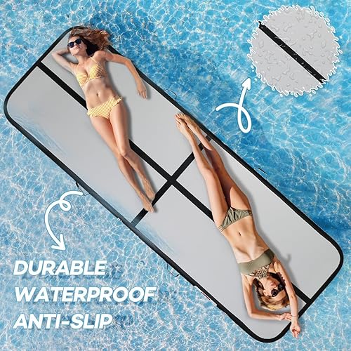 Miniatura 5 de Inflatable Gymnastics Air Tumbling Track Mat 10ft 13ft 16ft 20ft, Air Tumble Track Mat with Electric Air Pump for Home Use Training Cheerleader Yoga