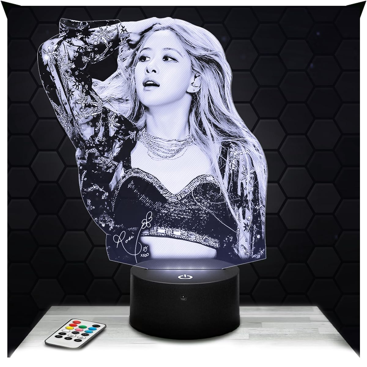 Lampephoto.fr - Rose B. Pink Girl's Room Decor 3D Rose B. Pink K-pop Object Korea Pop Korean Gift idea Soft Light Decoration Night Light Office Decor. Original Christmas, Gift idea for Teenagers TOP