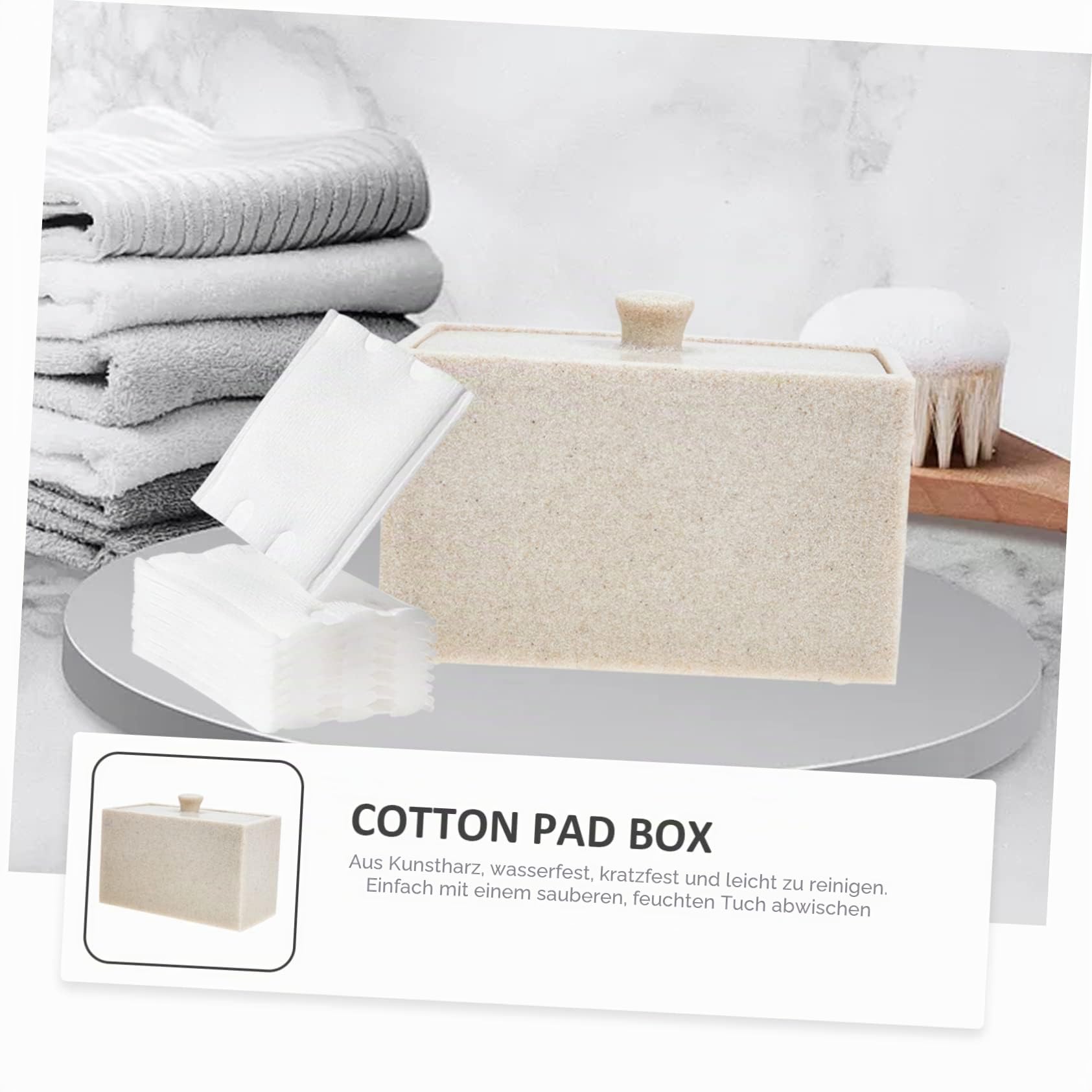 Kosmetik Aufbewahrungsbox Für Wattestäbchen Und Wattepads Organizer Mit Abnehmbarem Trennstück Staubschutzdeckel Für Badezimmer Und Schminktisch