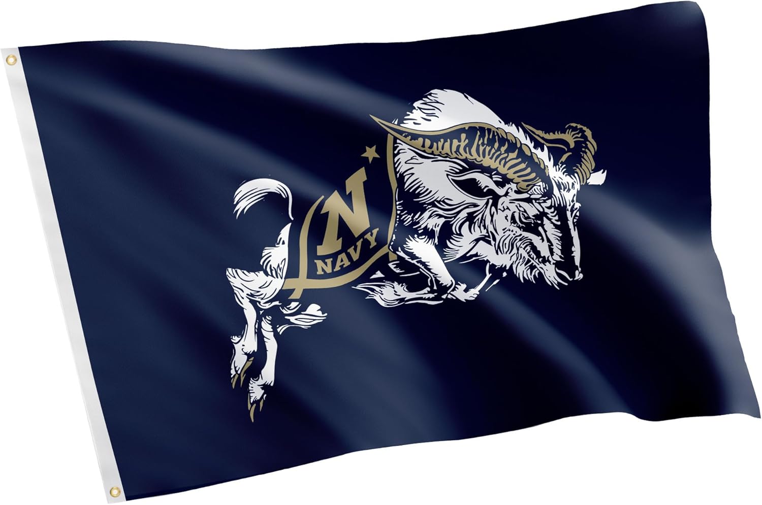 Desert Cactus United States Naval Academy USNA Flag - 3 x 5 Feet Midshipmen Banner, Indoor/Outdoor Durable Fabric, 100% Polyester Design (Style 1a)