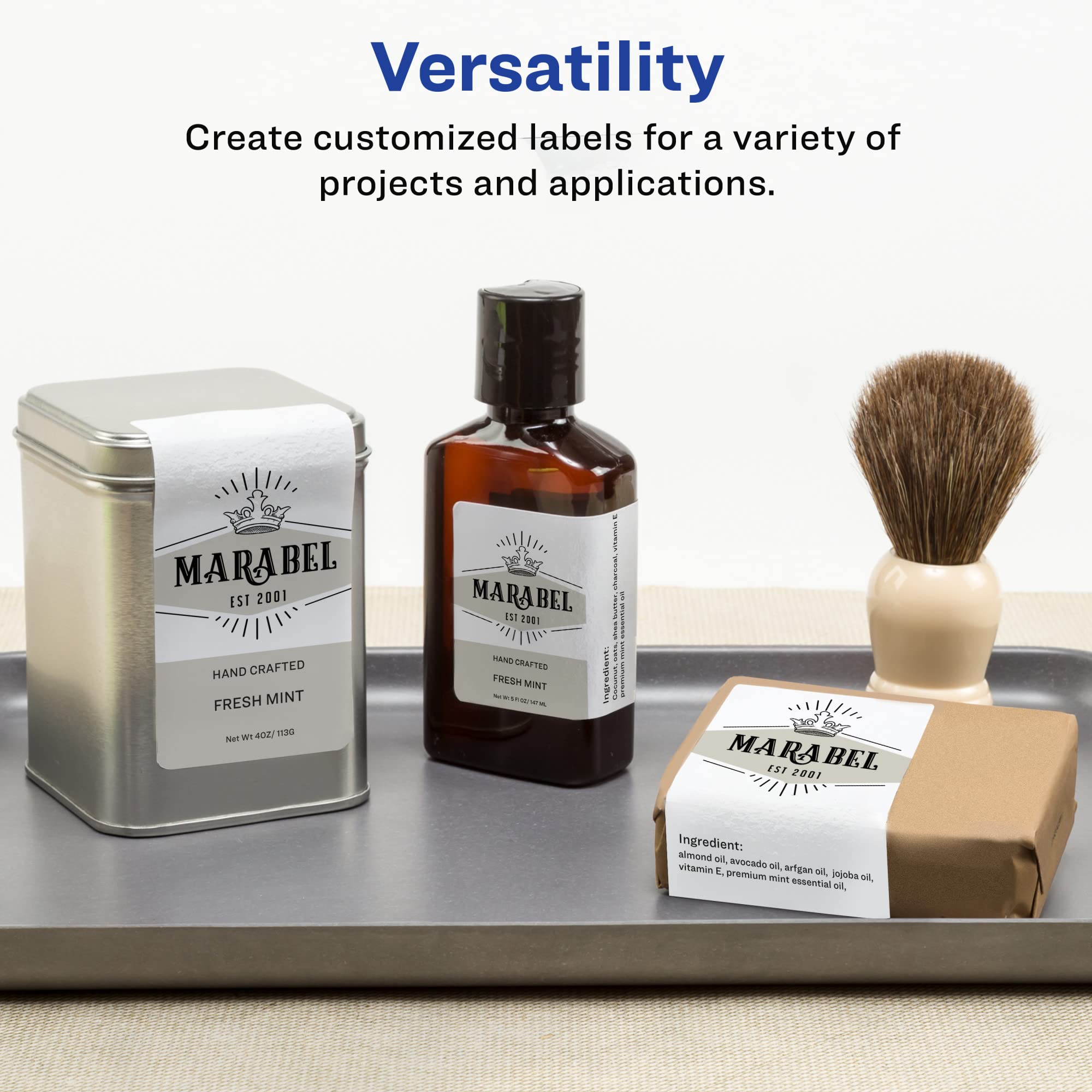 Avery Glossy White Labels 2" X 3.5" - 80 Labels For Laser/Inkjet Printing