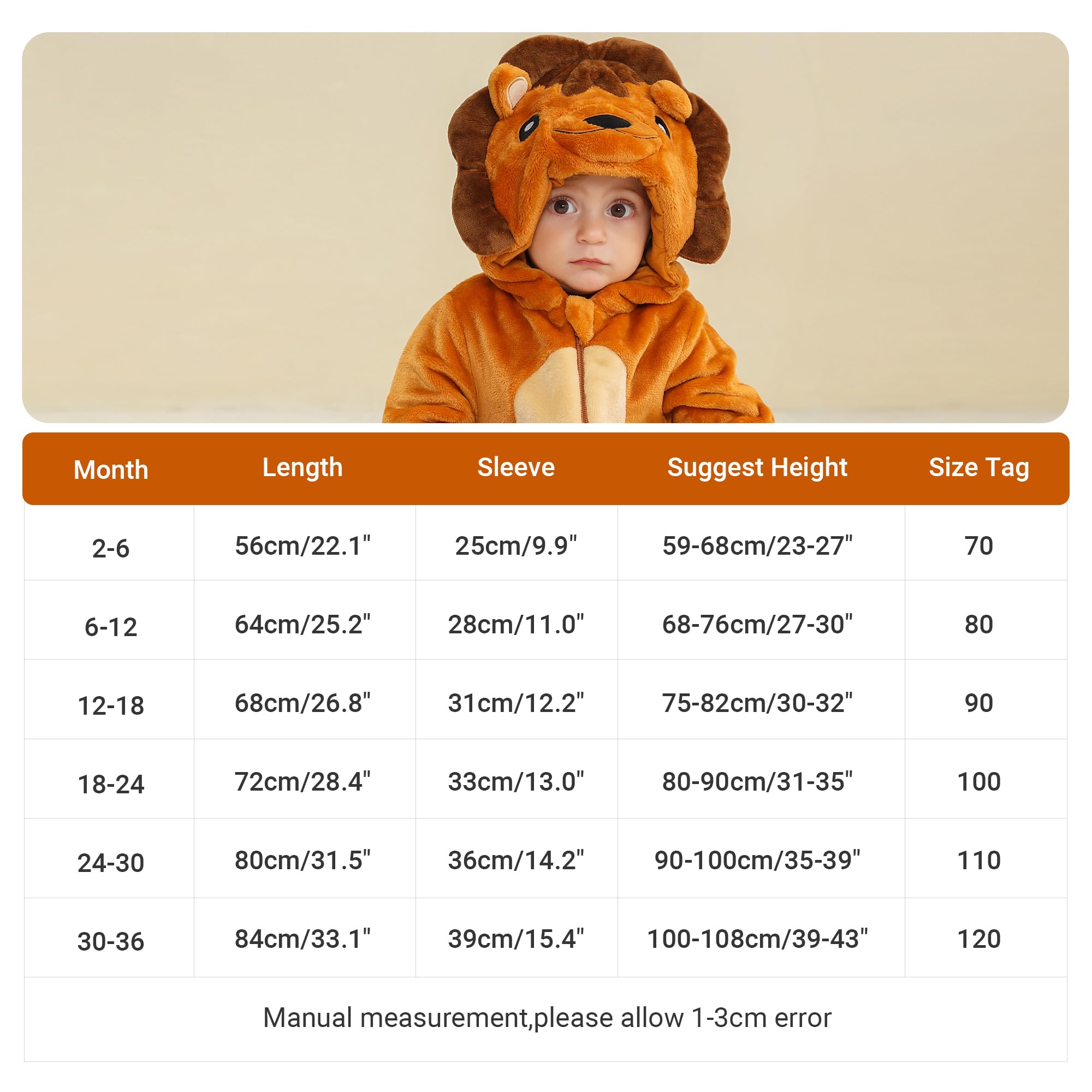HAHASHOW Bambino Inverno Pagliaccetto con Cappuccio Neonato Inverno Animale Pigiama Flanella Pagliaccetto Ragazze Ragazzi 2-36 Mesi