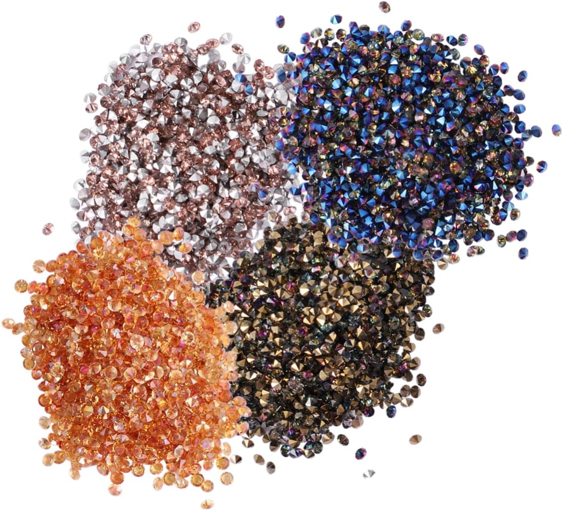 FRCOLOR 12packs Nail Art Rhinestones DIY Manicure Accessories Nail Tip Gems Colors Mobile Phone Case Decor for Women Girls