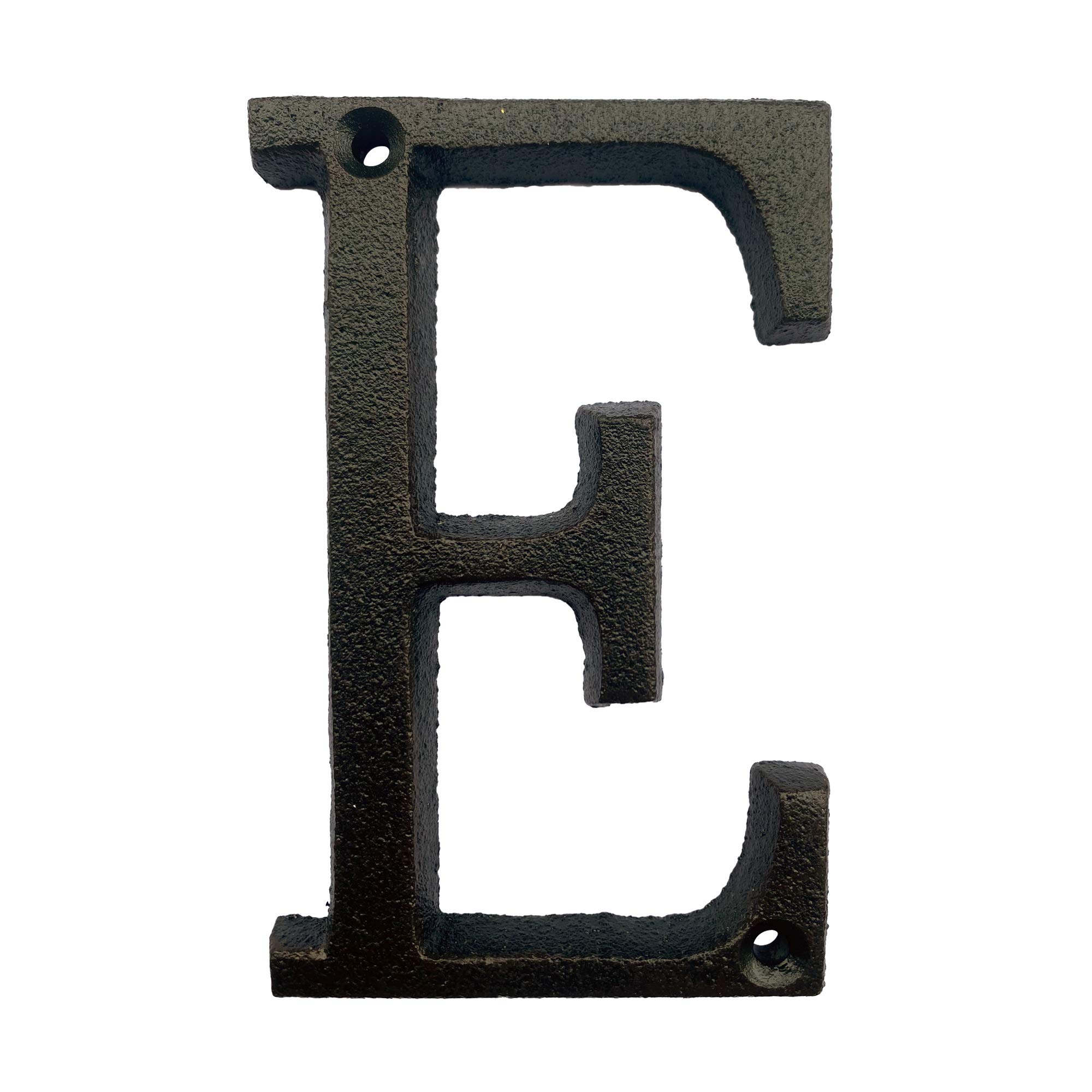 Sponsored Ad - BetLight 5.1 Inch High Cast Iron House Letter, Solid Home Address Letter, Elegant Black Brown Finished, Matching Perfect with 5.5 Inch House Numbers, Letter E