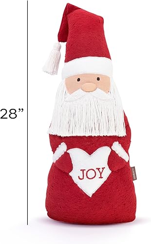 Miniatura 5 de DEMDACO Santa Joy - Figura de Navidad de algodón rosa y blanco de 7 x 28 pulgadas