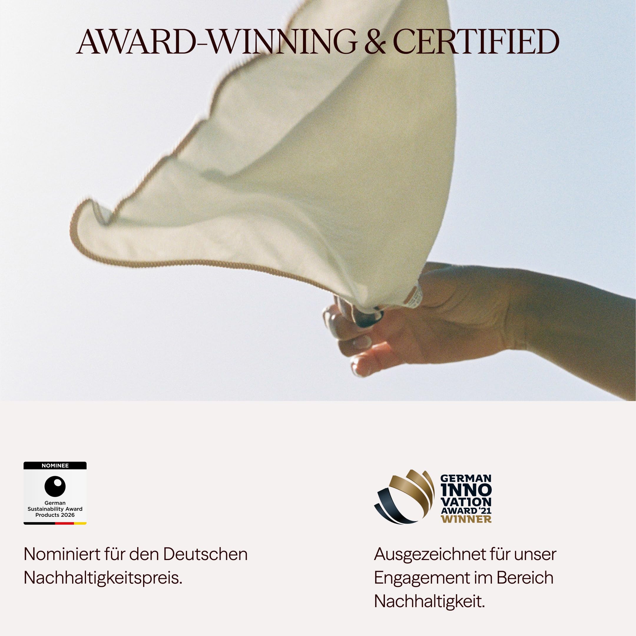 Waschies waschbare feine Gesichtstücher 5er-Set Braun/Weiß, Alle Hauttypen | Hygienisch zum Abtrocknen, reduziert Hautirritationen, Sanft & hypoallergen, waschbar, wiederverwendbar & nachhaltig