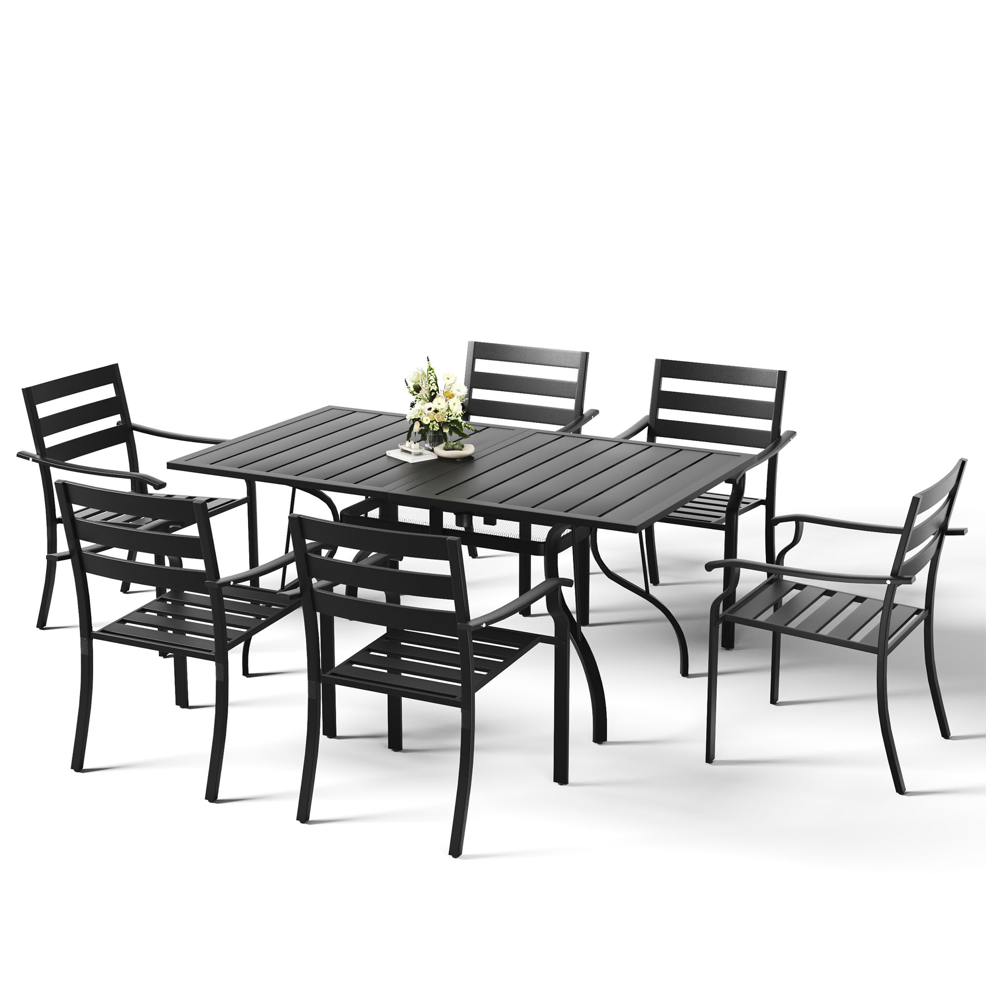 Seven-Piece Outdoor Patio Dining Set for 6