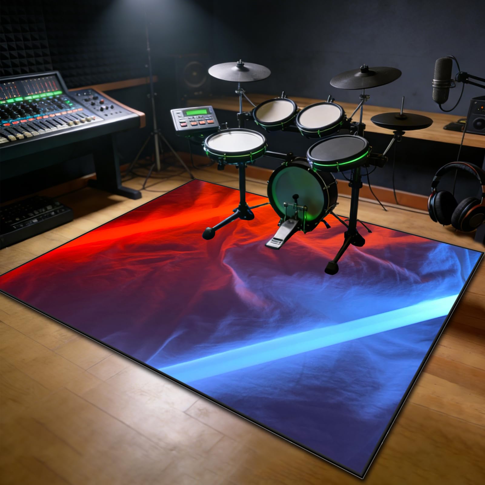 130 x 100 cm Bateria Elektroniczna Dywan Bęben Dźwiękoszczelny Antypoślizgowy Dywan Akustyczny Bateria Do Elektronicznych Baterii Bębnowych Pump Kit i innych instrumentów muzycznych