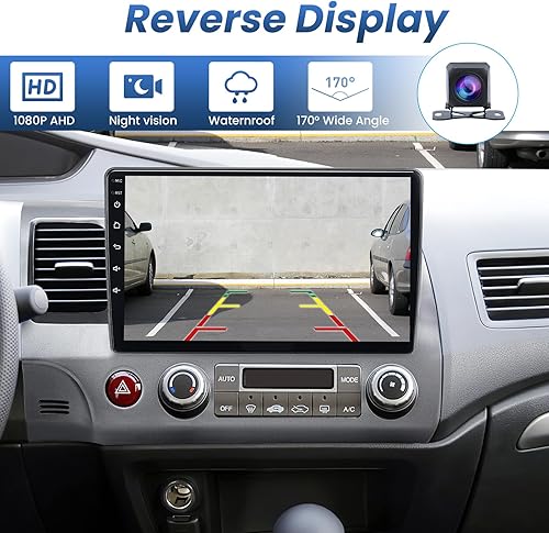 Miniatura 7 de Radio de coche 4G+64G de 10.1 pulgadas para Honda Civic 2006 2007 2008 2009 2010 2011, Carplay Android Auto estéreo de coche con cámara de respaldo,