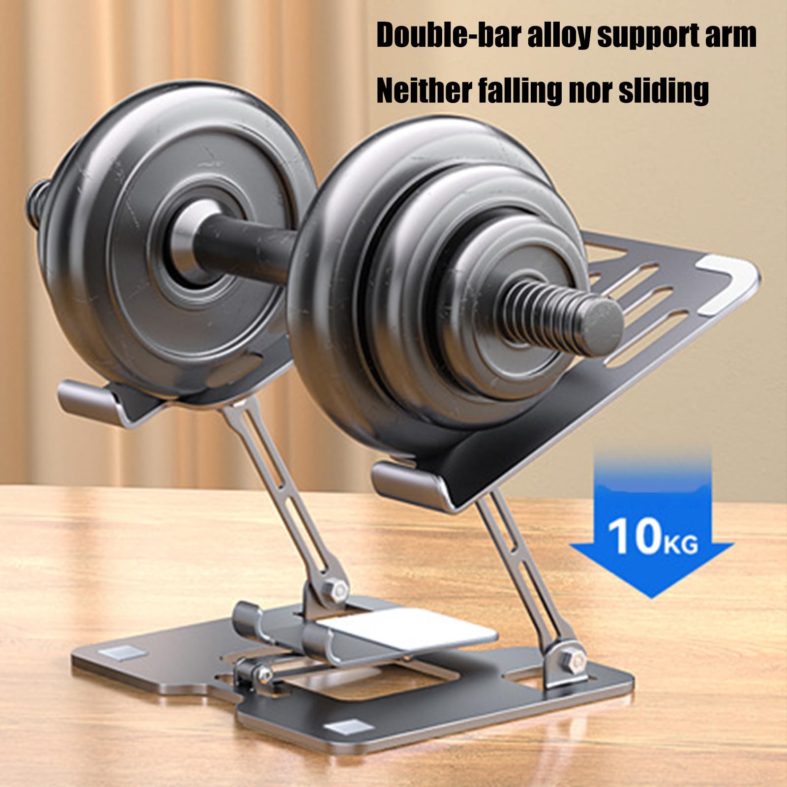 Supporto per laptop in lega di acciaio regolabile in altezza Base ventilata pieghevole imbottitura in silicone antiscivolo Ampia compatibilità Regolazione ergonomica Supporto per laptop