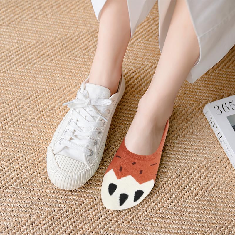 Image of Benefeet Sox Funny No Show Socks Womens Girls Fun Animals Novelty Low Cut Socks Cute Crazy Sock Non Slip Christmas Gifts