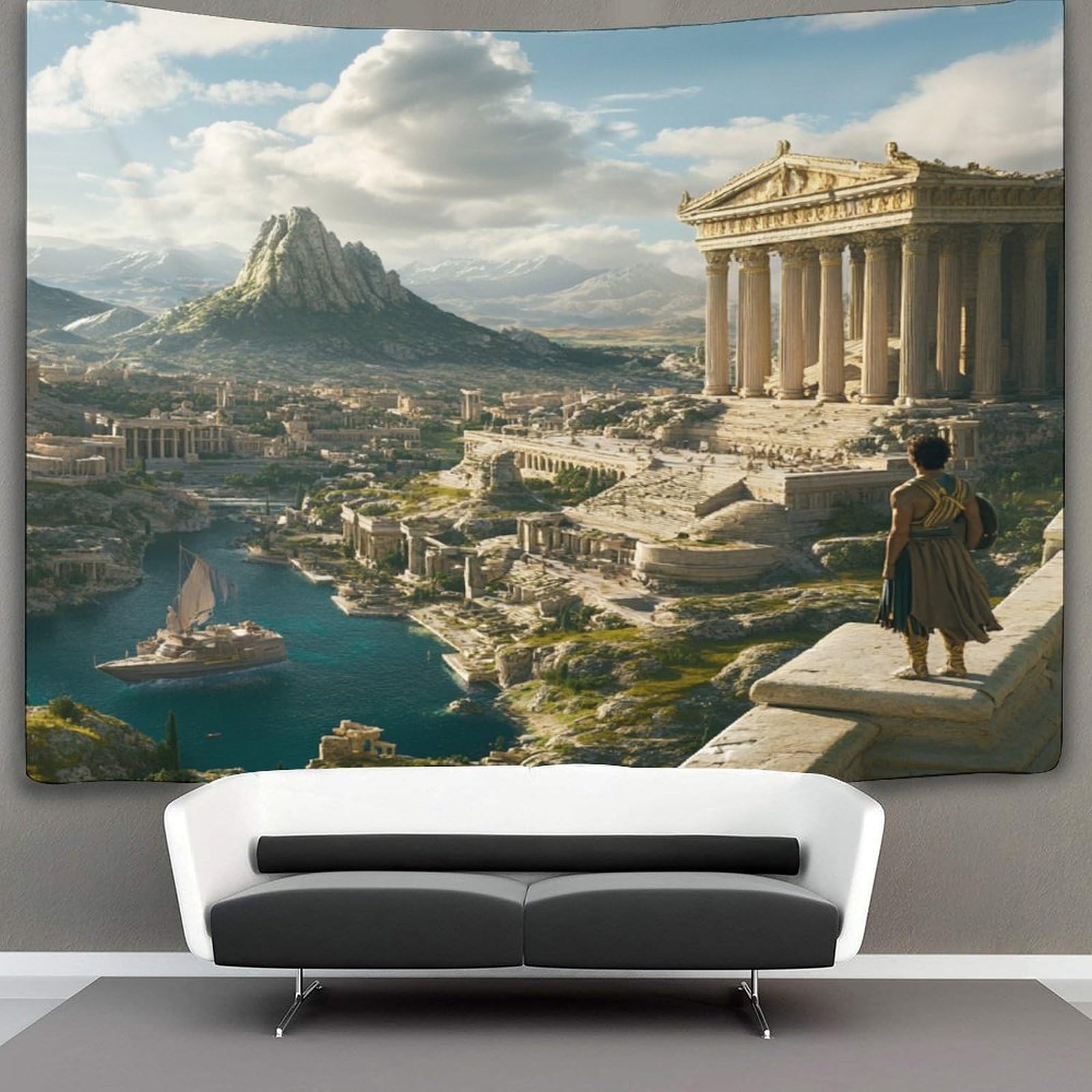 kaiyun 70cmx100cm Tapestry Greek Civilization Tapestries Future World 3D Printing Tapestry Wall Hanging Home Decorations Tapestry Wall Hanging