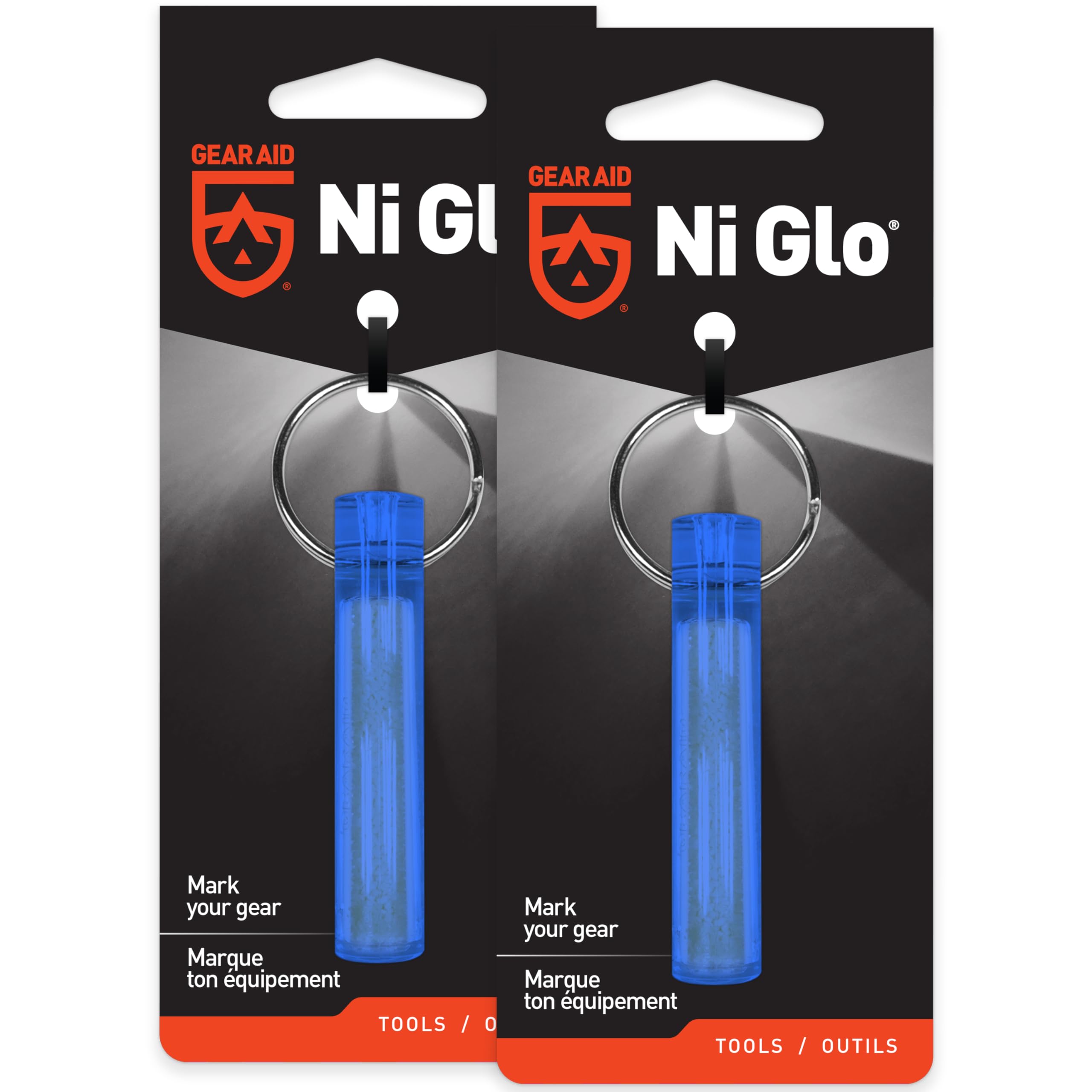 Ni Glo, 2 Glowing Keychain for Camping, SCUBA and Night Fishing