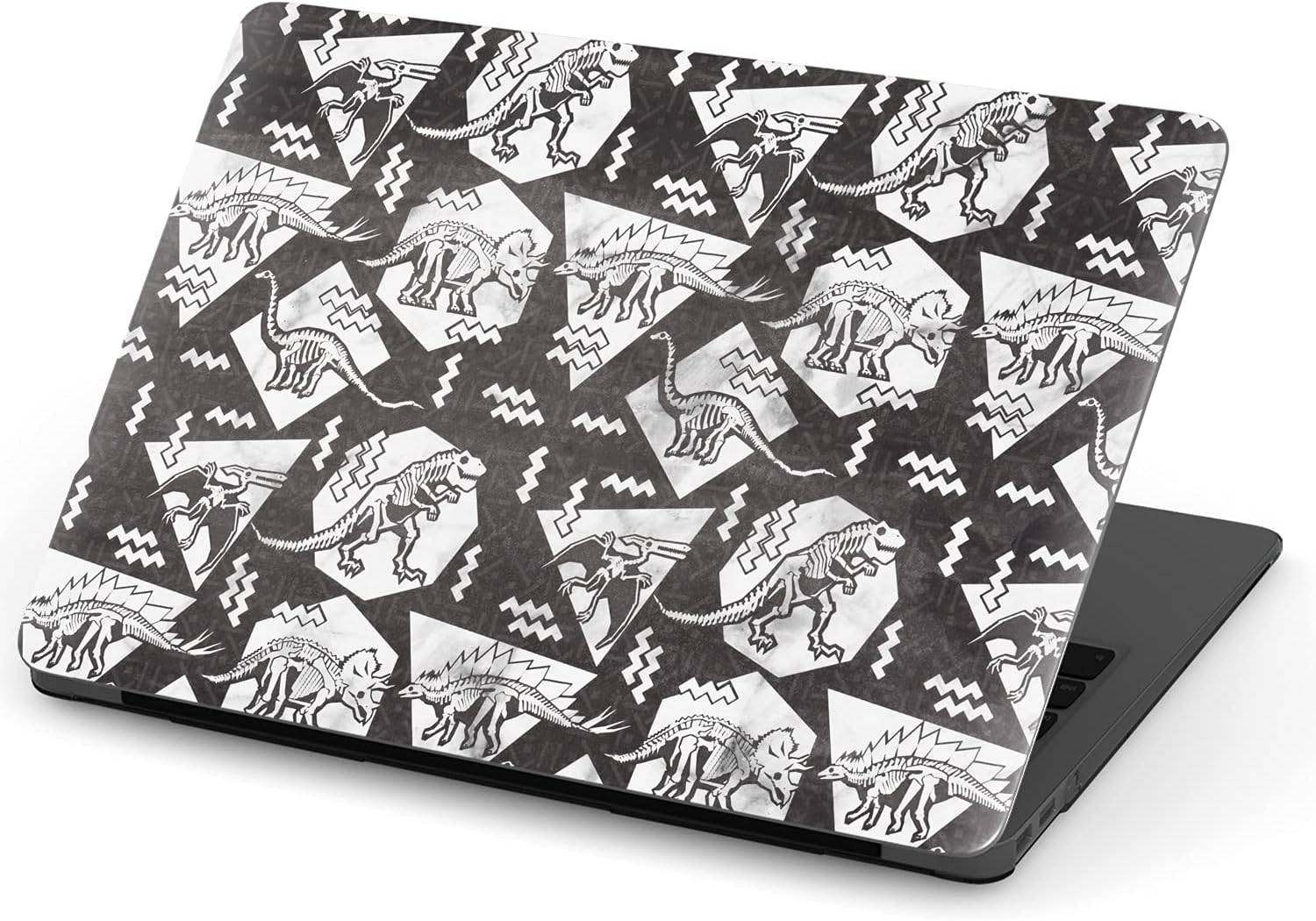 Mertak Hard Case Compatible with MacBook Pro 16 14 Air 15 13 inch M3 M2 M1 Mac 2024 2023 2022 2018 Skeleton Trex Protective Touch Bar Laptop Art 80s Retro Plastic Funky Girls Clear Print Dinosaurs