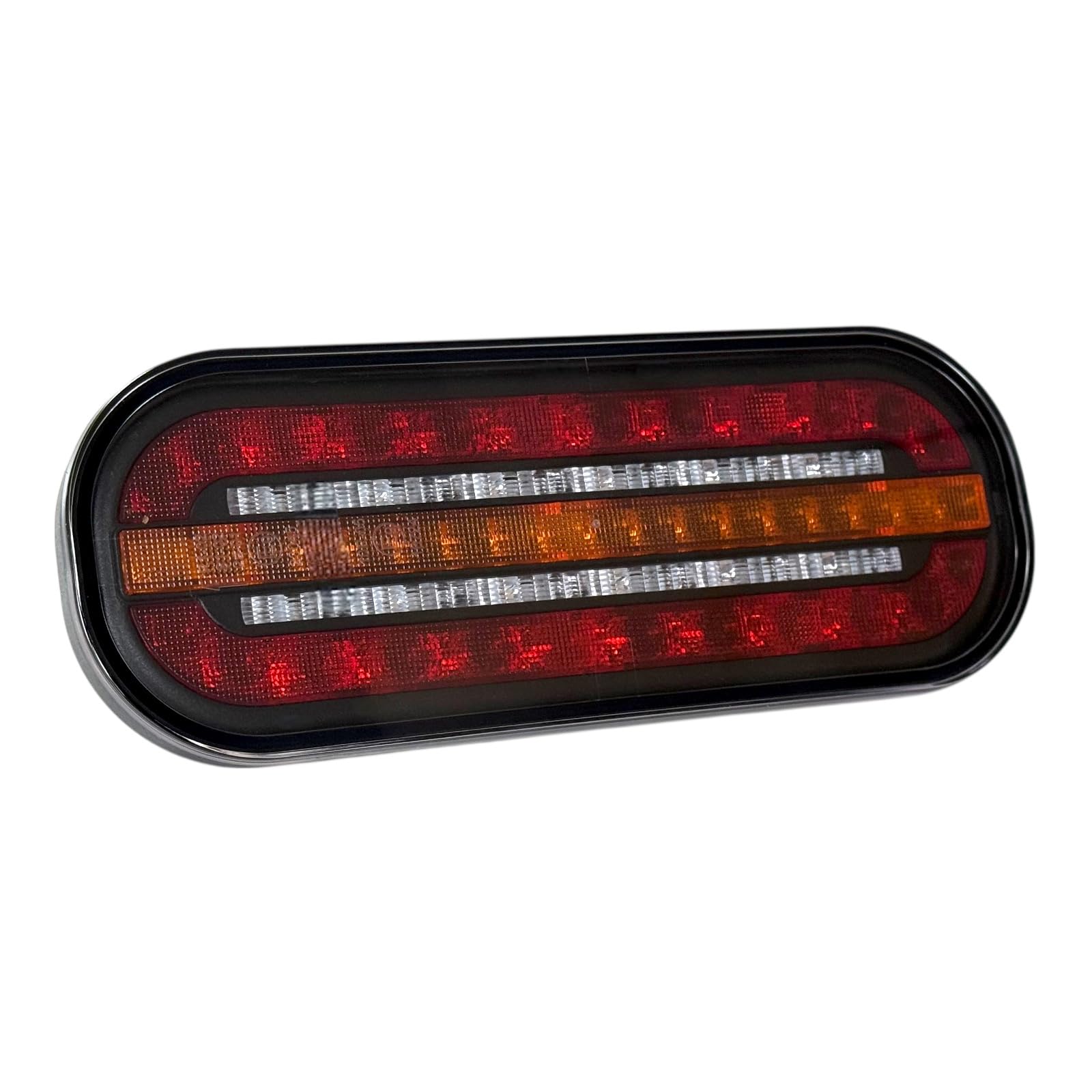 Set 2 Fanali Posteriori LED 3 Funzioni con Freccia Dinamica 12–36V – Posizione, Stop, Indicatore – Omologazione E9 R10 – per Rimorchio, Camion, Caravan