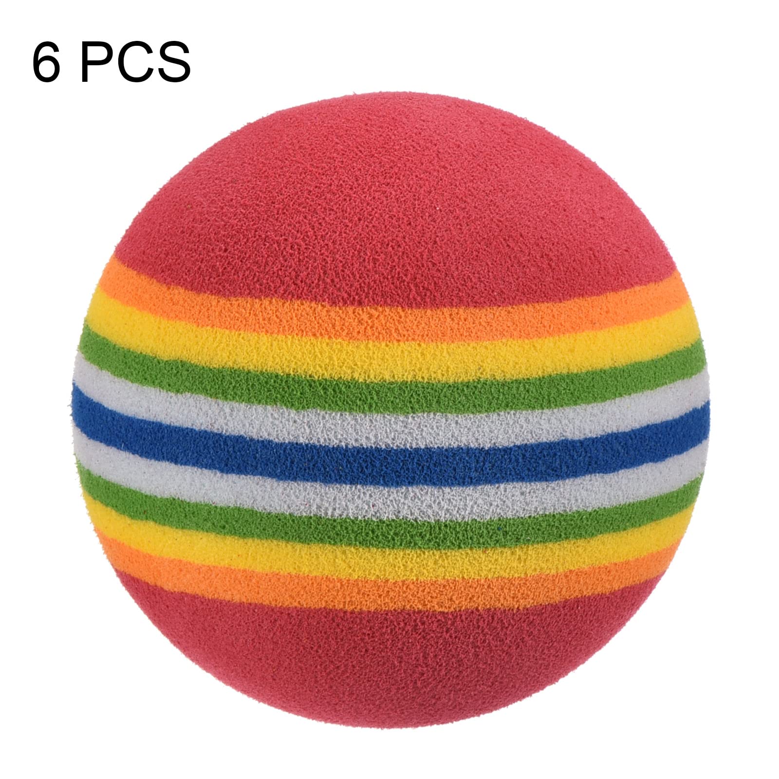 PATIKIL Piłki golfowe z pianki, 6 sztuk, gąbka EVA, 42 mm, piłeczki do golfa, piankowe, do treningu wewnętrznego, tęczowe