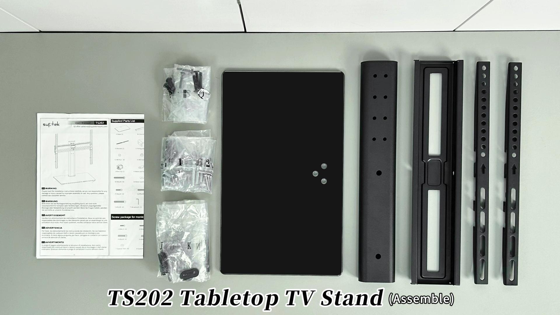 Suptek TV feet, legs for TV, TV stand for 32-55 inch OLED LCD flat & curved TV or monitor table stand up to 40kg, max. VESA 400x400