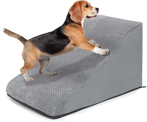 hanvate Escaleras para perros pequeños, para sofás de altura (16.5-18.2 pulgadas), rampas para sofá de cama alta, escaleras de espuma de alta