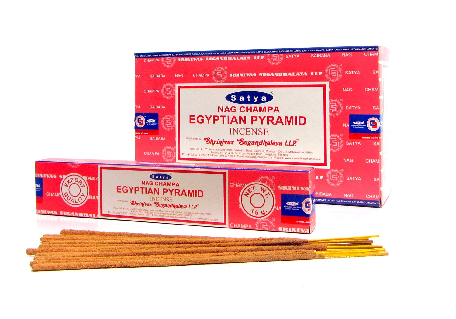 Fenny's Creations Egyptian Pyramid Incense Sticks Satya Nag Champa Room Aroma Scented Fragrance Joss Stick
