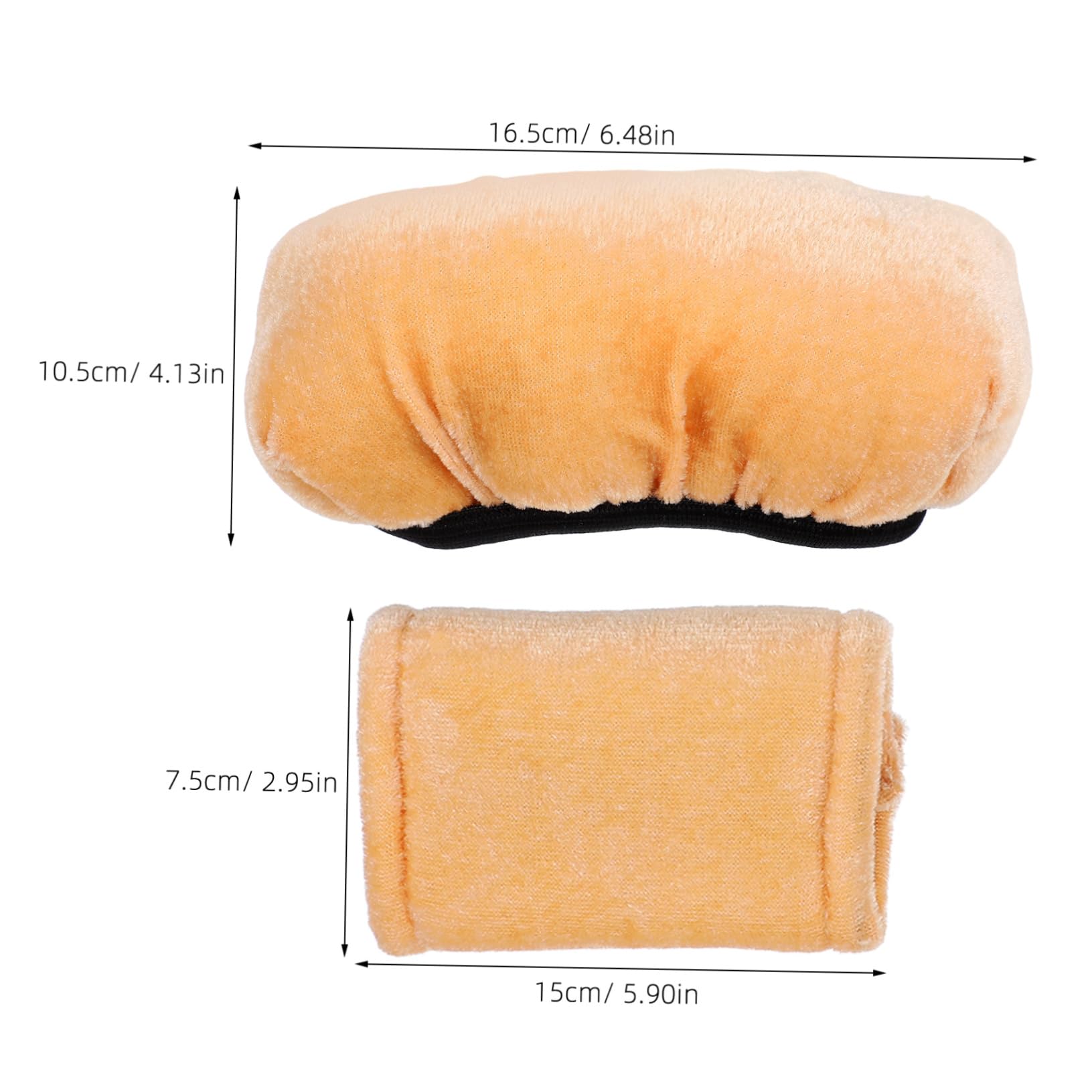 Gogogmee 1 Set Sponge Golden Velvet Light Brown Crutch Underarm Cushion Crutch Pads Underboob Crutches Accessories