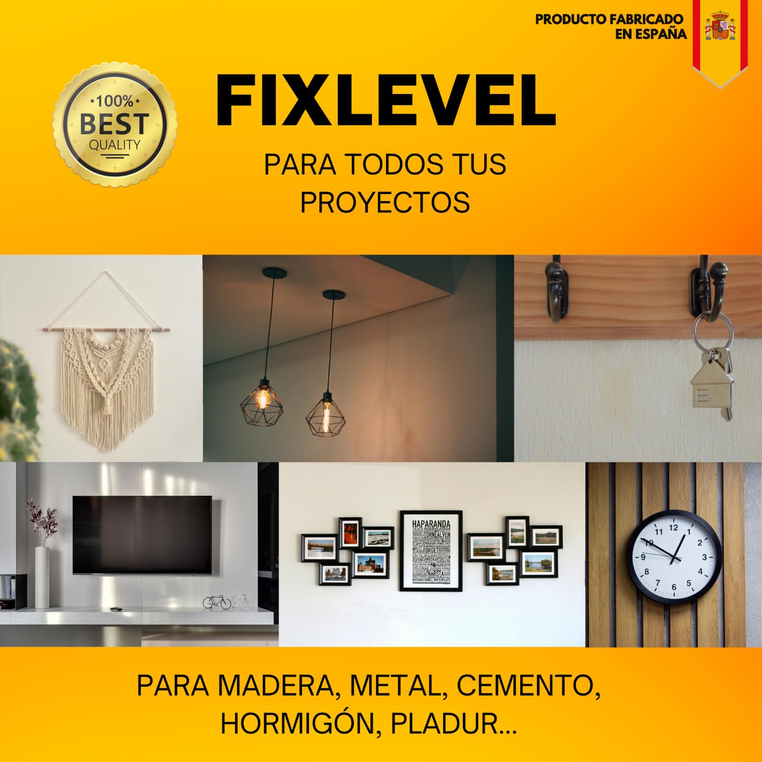 Tacos pared - Caja en Cantidad de Tacos - FixLevel - Tacos Pladur - Material Nylon - Diferentes Medidas 6mm, 8mm, 10mm - Tacos universales (6 mm, 3000, Unidad)