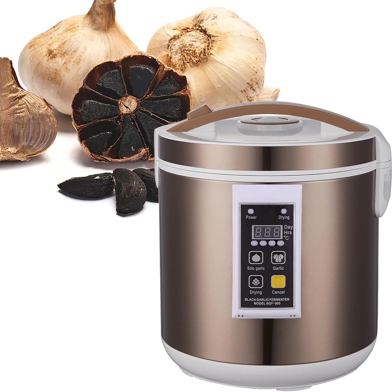 FHRKA Black Garlic Fermenter Machine,90W Intelligent Yogurt Natto Fermentation Machine with 3-Layer Stainless Steel Shelf