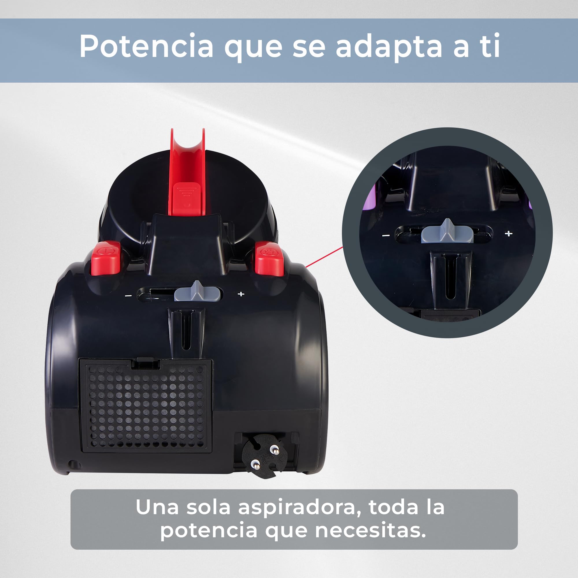 EFFEKTIV Aspiradora sin Bolsa GranTornado 1000X – Aspiradora Ciclónica 1200W con Alta Succión 85000Pa, Depósito 2.5 L, Filtro HEPA Lavable, Aspiradora Trineo para Casa y Mascotas