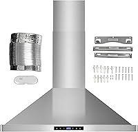 Vista 9 de COSMO COS-63175S 30 in. Vista Collection 380 CFM Ducted Wall Mount Range Hood, Touch Controls, LED Lights, Stainless Steel