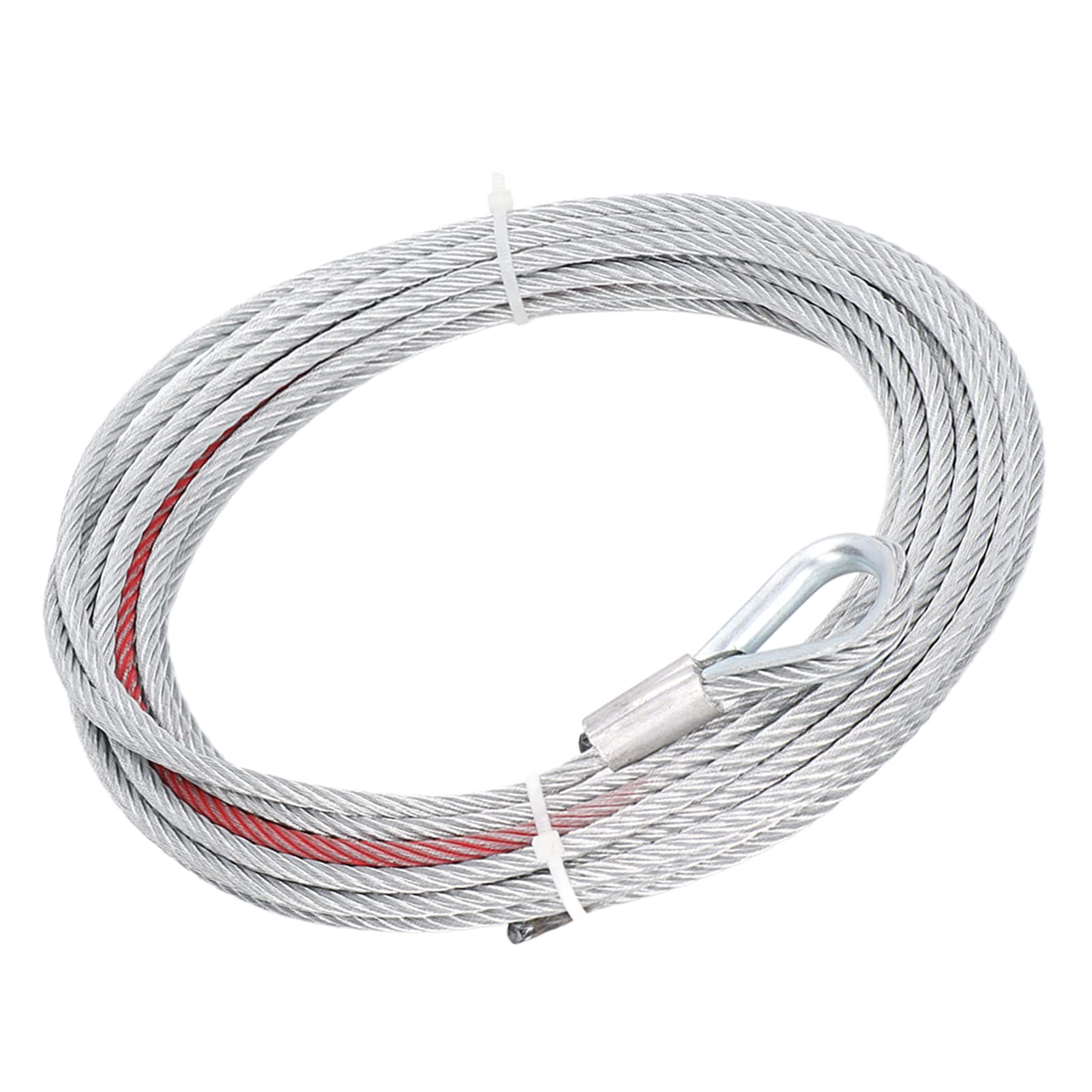 Bnineteenteam Cable de Cable de Cabrestante de 4500 LB, Cuerda de Acero Inoxidable de 10 Mm de Diámetro de 10 M de Longitud, Adecuado para Cabrestantes de Remolque