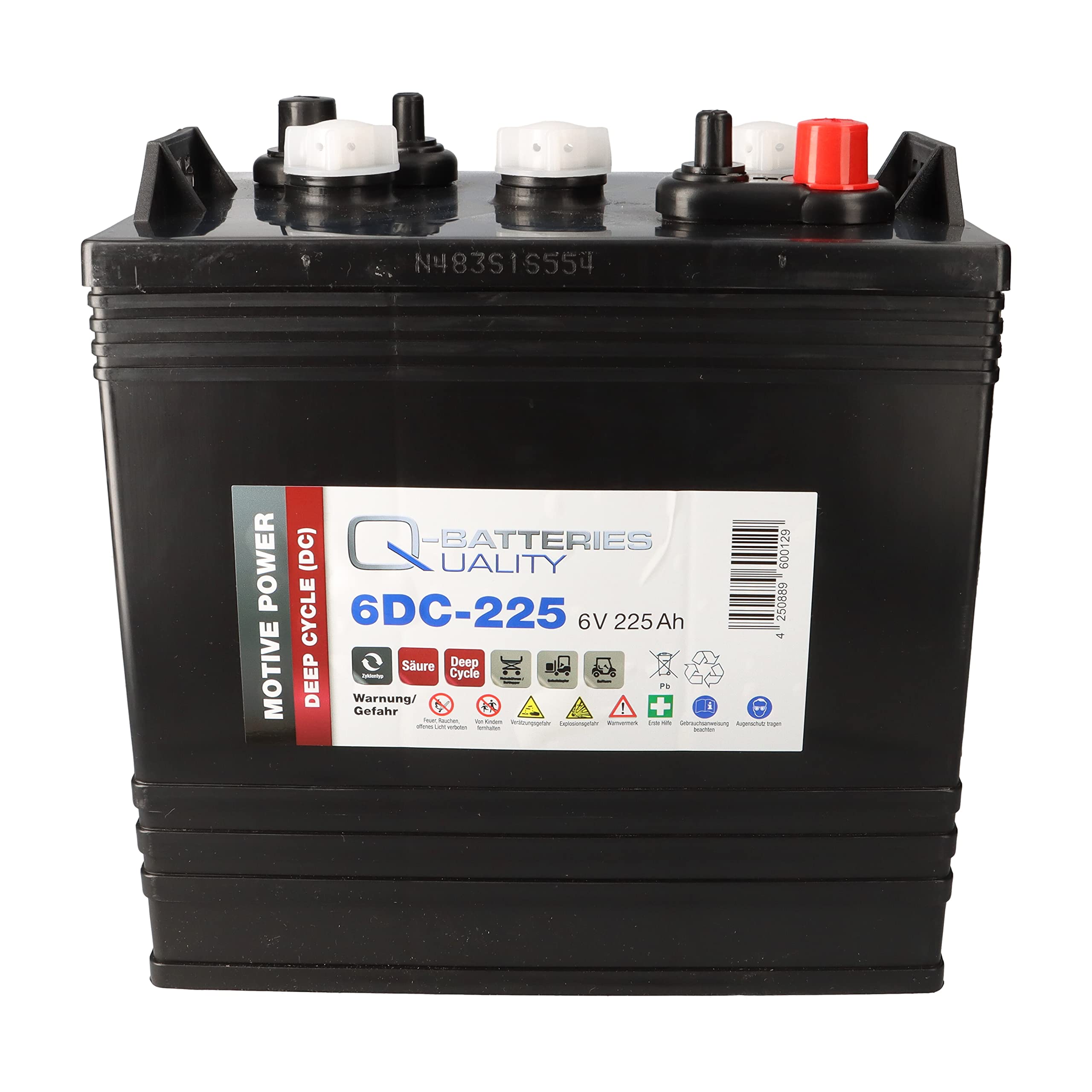 Akkuman.de Akkutechnik vom Fachmann Batteria di alta qualità 6 V 225 Ah Deep Cycle in set da 2 pezzi, alimentazione affidabile per piattaforme di lavoro, macchine per la pulizia e altro ancora