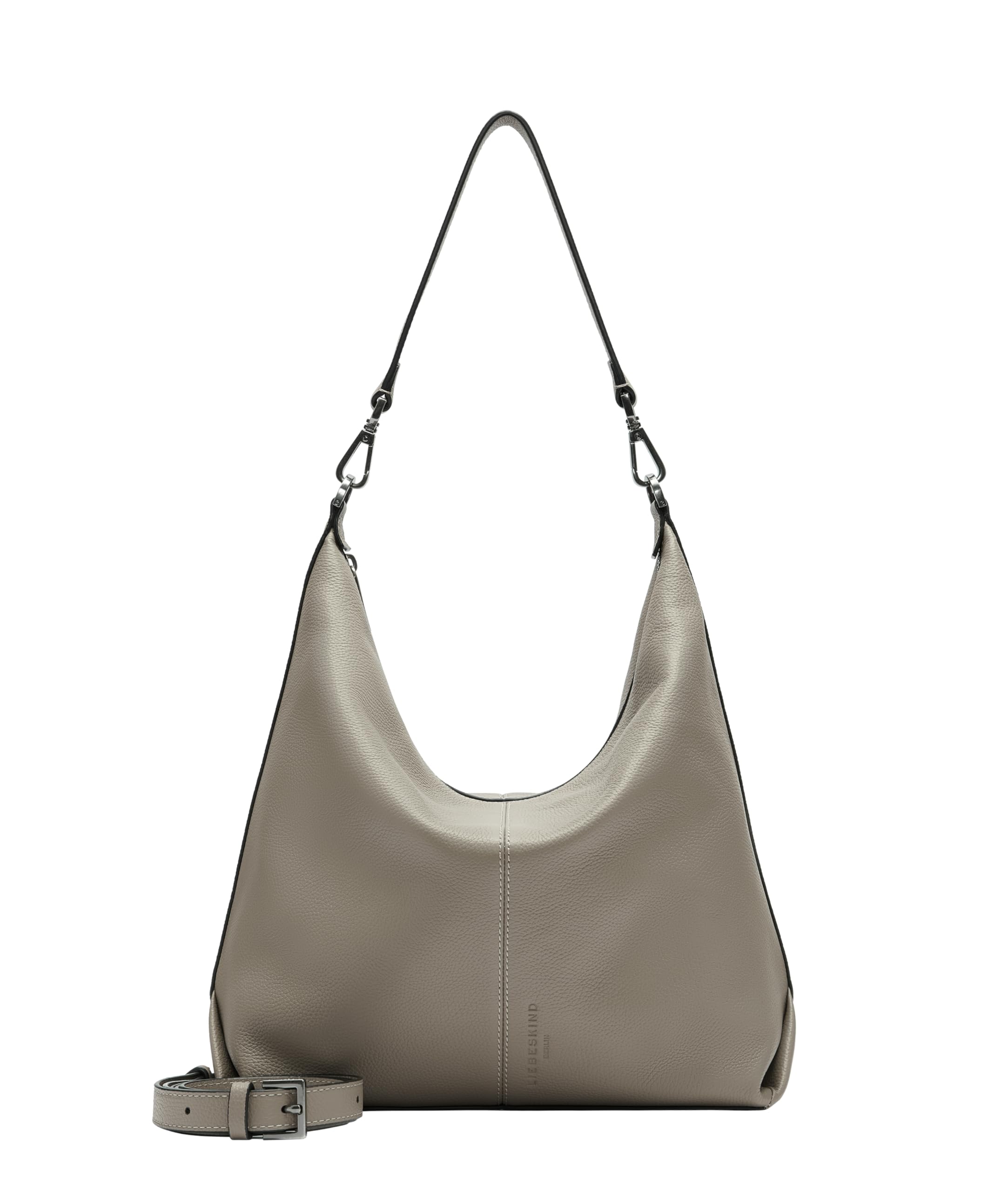 LIEBESKIND BERLIN Leather cross body bag Paris Hobo Bag Neutral Gray taupe