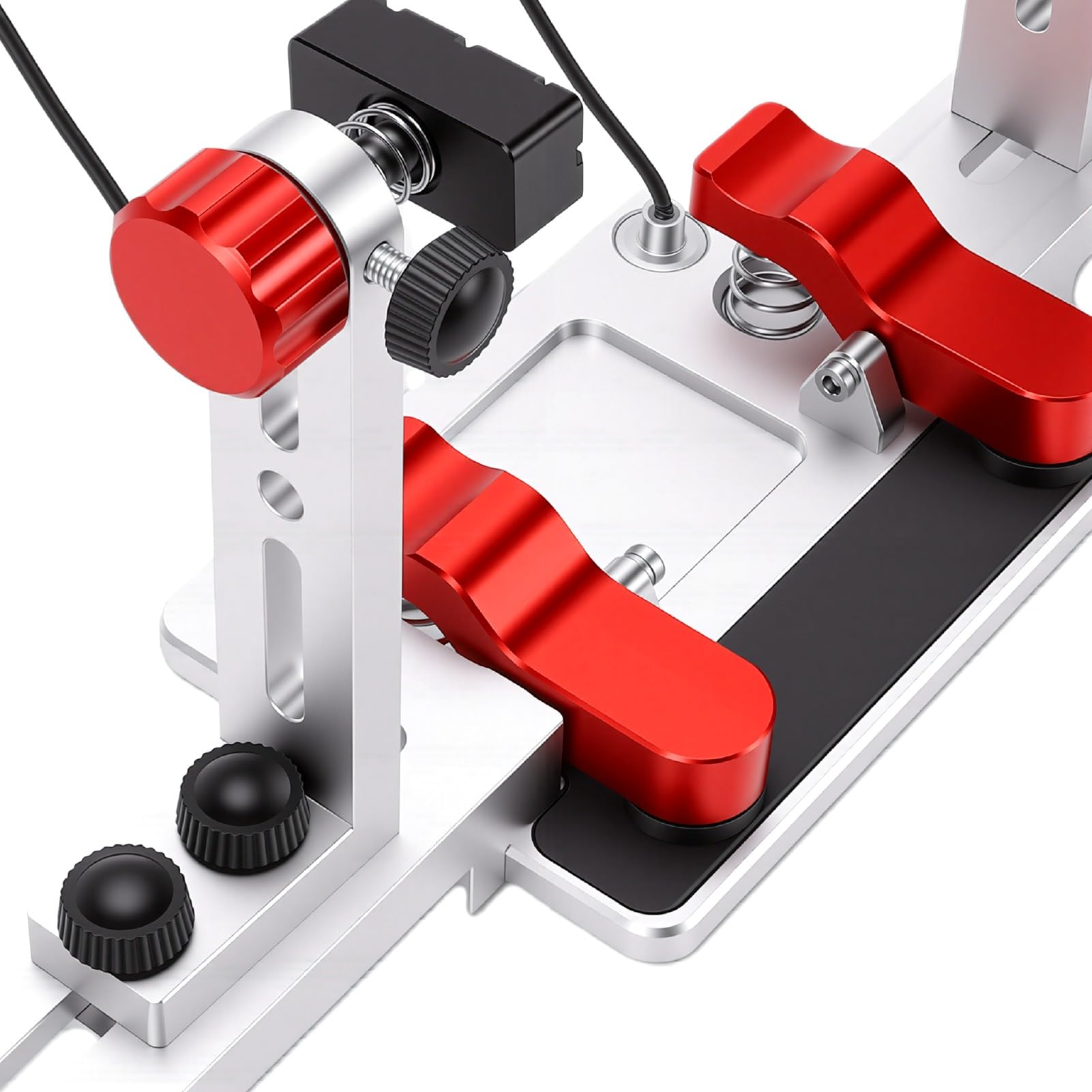 FTVOGUE Pomocne Dłonie do Lutowania Zakres Mocowania 5-245 Mm | z dwoma obrotowymi uchwytami i centralnym zaciskiem pomocniczym do montażu PCB zacisk stacji lutowniczej, antypoślizgowa
