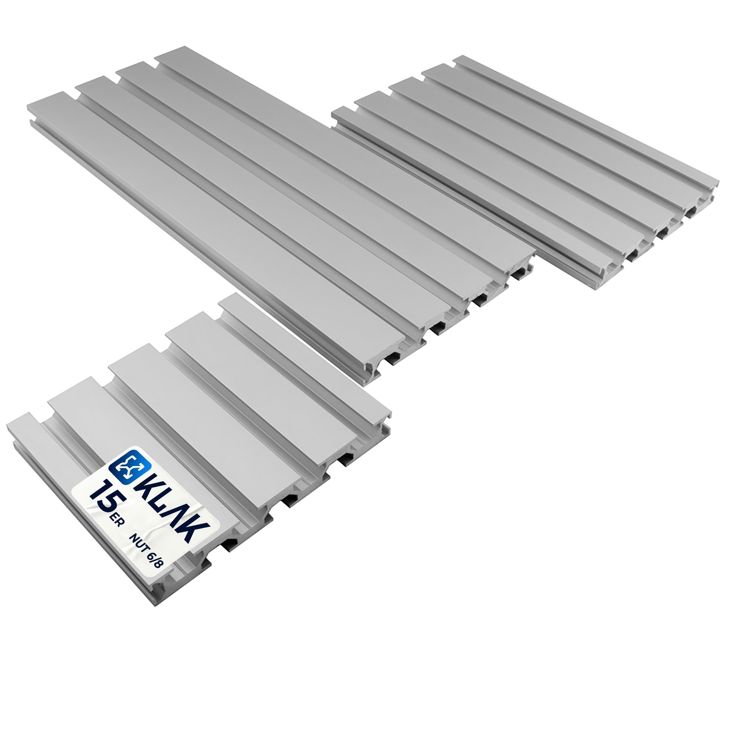 KLAK 15/120 - Aluprofil 15x120mm Nut 8 Aluminium Systemprofil Typ I 80cm 800mm