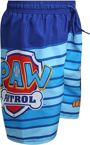 Vista 4 de Nickelodeon Paw Patrol - Traje de baño para niños Chase Marshall Rubble TMNT UPF 50+ - Pantalones cortos de natación para niños pequeños y niños