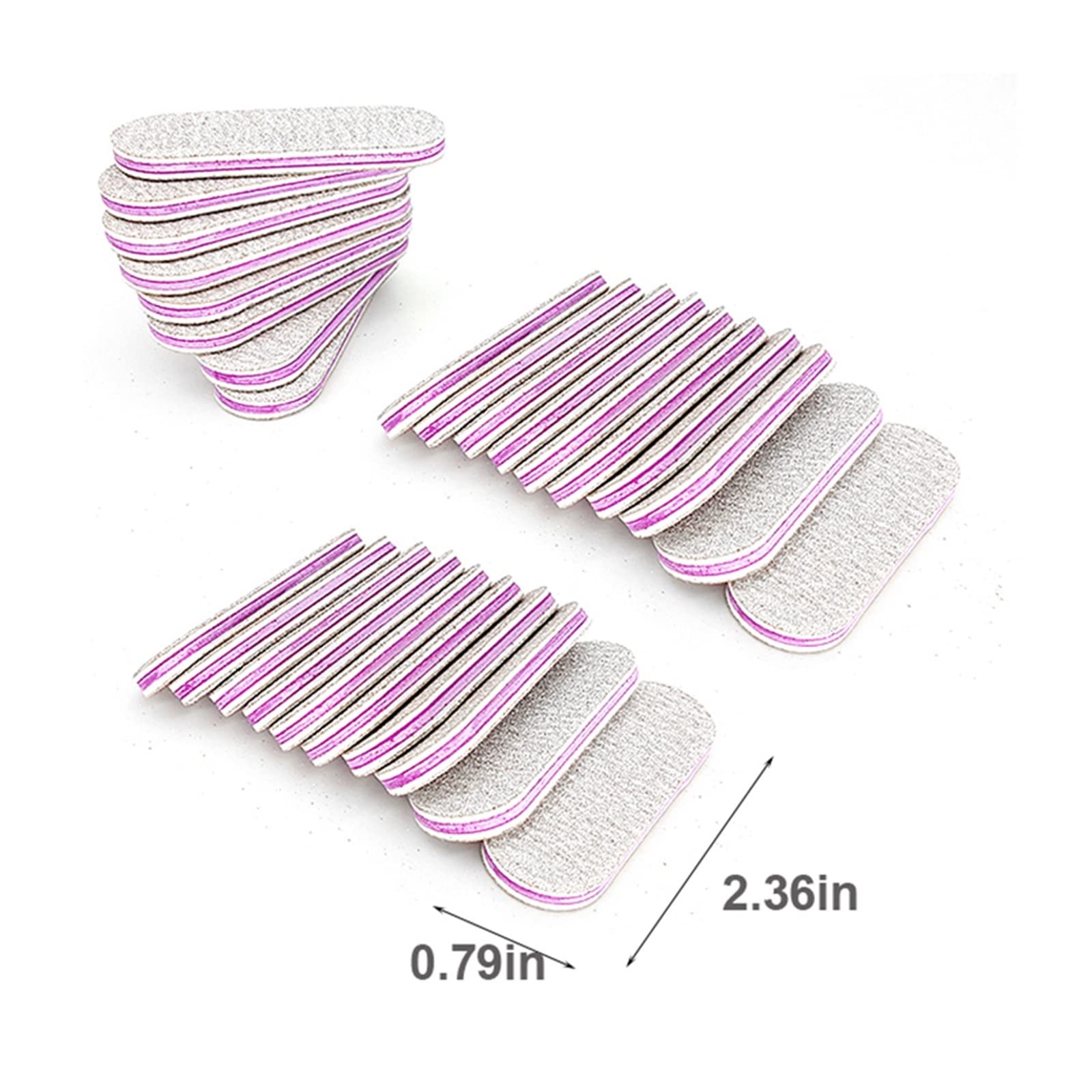 TRUSTTWO 100 unids/Lote Mini limas de uñas 100 180 Profesional Gris Recto Fuerte Papel de Lija limas de uñas for manicura The 6cm-100pcs