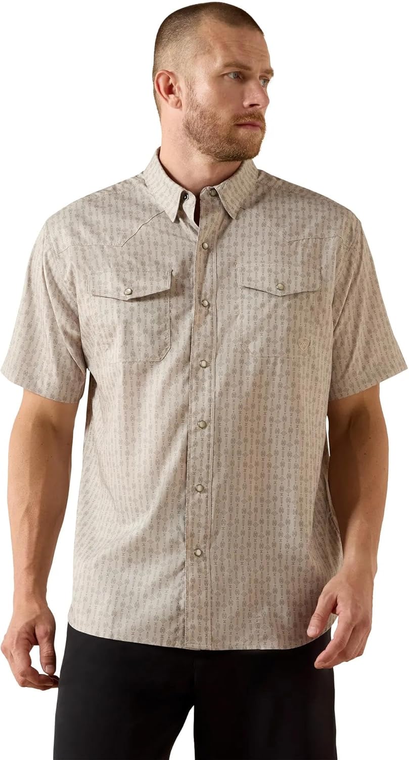 ARIAT Men's Printed Western Venttek Classic Fit Snap Shirt