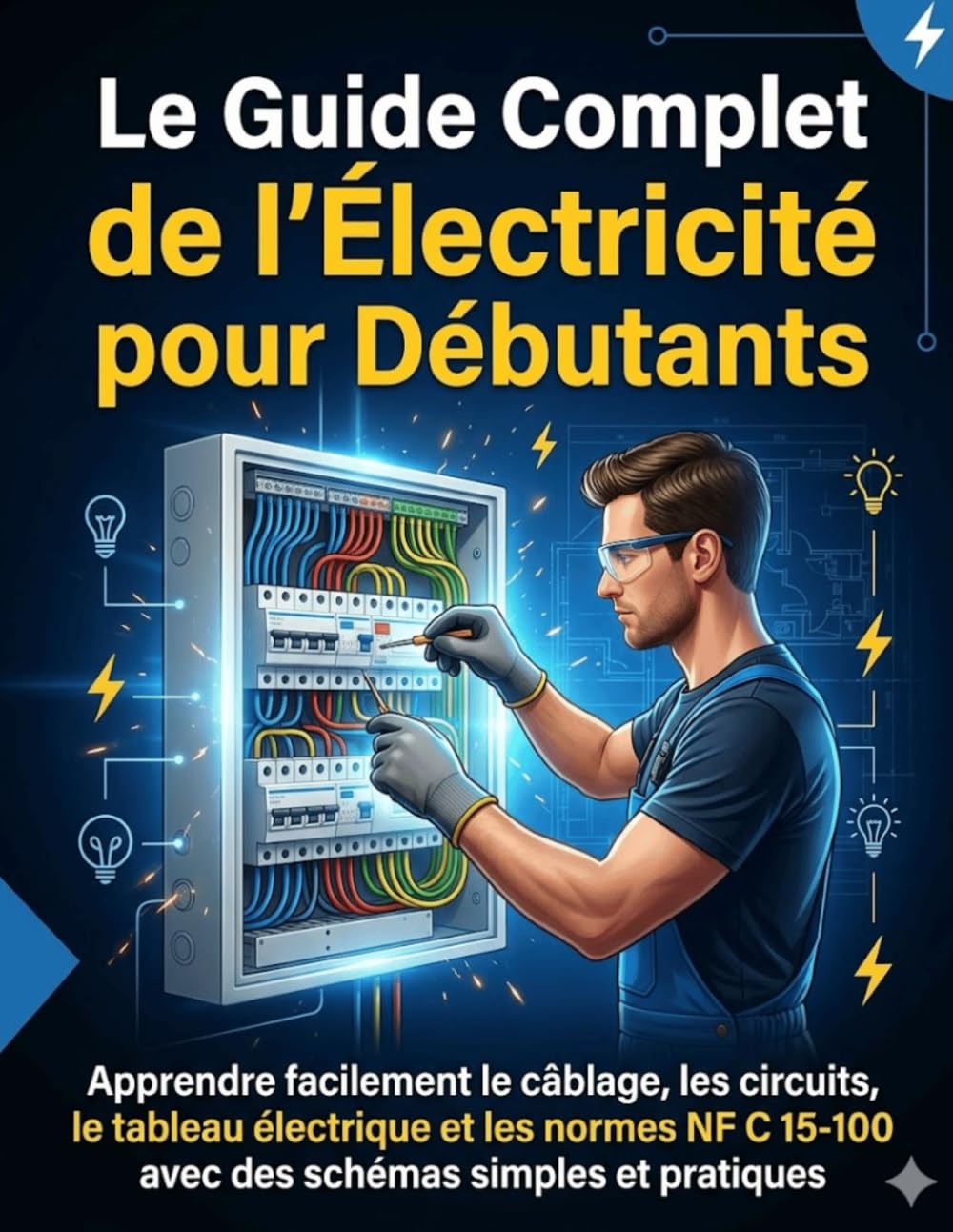 Le Guide Complet de l’Électricité pour Débutants: Apprendre facilement le câblage, les circuits, le tableau électrique, les normes NF C 15-100 et les ... domestiques pas à pas avec schémas pratiques