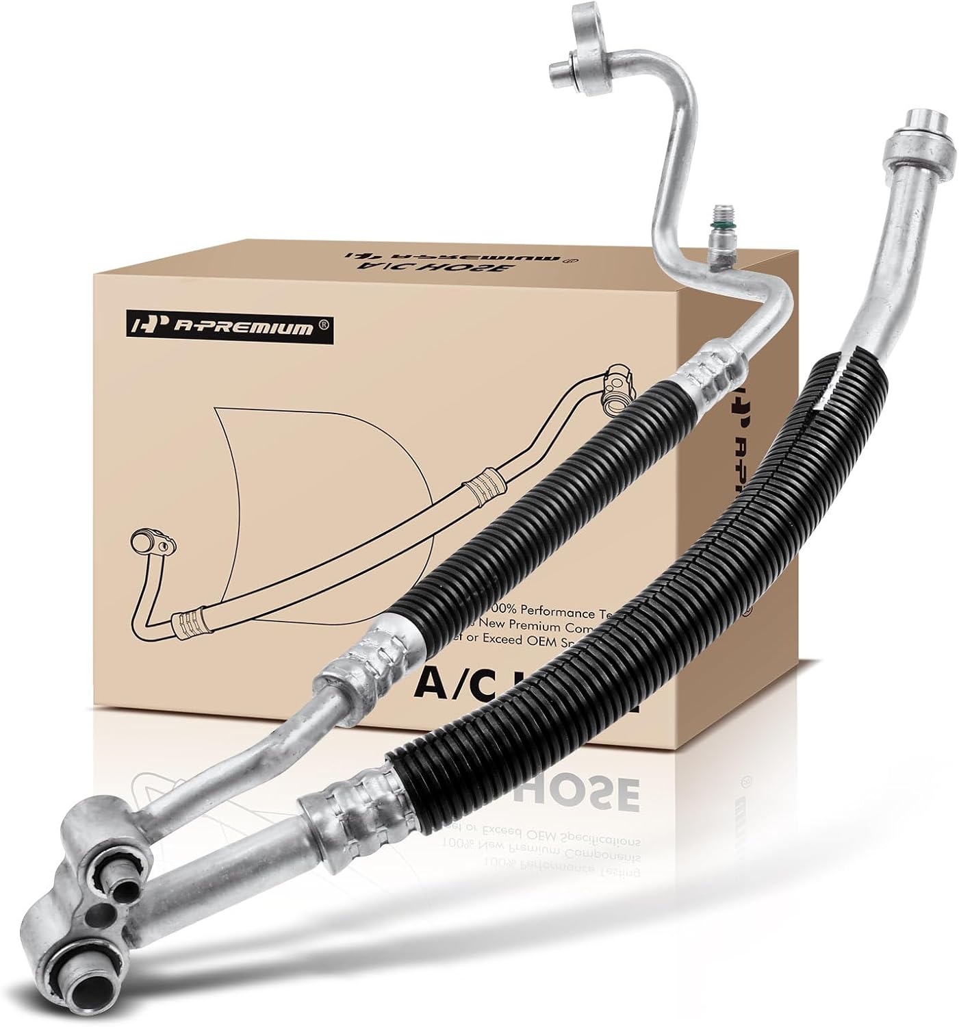 A-Premium A/C Suction Hose & Discharge Line Hose Assembly Compatible with Cadillac SRX 2010-2016 & Saab 9-4X 2011, 3.0L 3.6L
