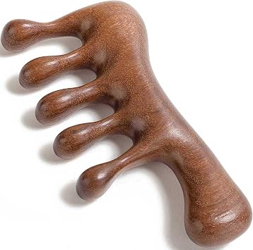Loc Comb for Sisterlocks, locs Comb for Dreads and Microlocs | with Storage Pouch, Sandalwood Comb for Locs and Braids, Wooden Scalp Massager for Scalp Massage