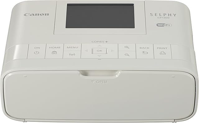 Canon SELPHY CP1300 Compact Portable Photo Printer | Support For Photo's, Photo Collages, Stickers | Direct Printing from Smart Devices, Computers & SD Card via Wi-Fi and USB (White)