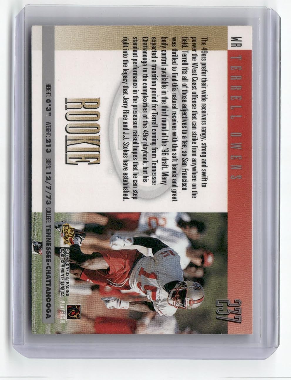 Vintage 1996 Donruss Terrell Owens #237 Rookie RC Football Card