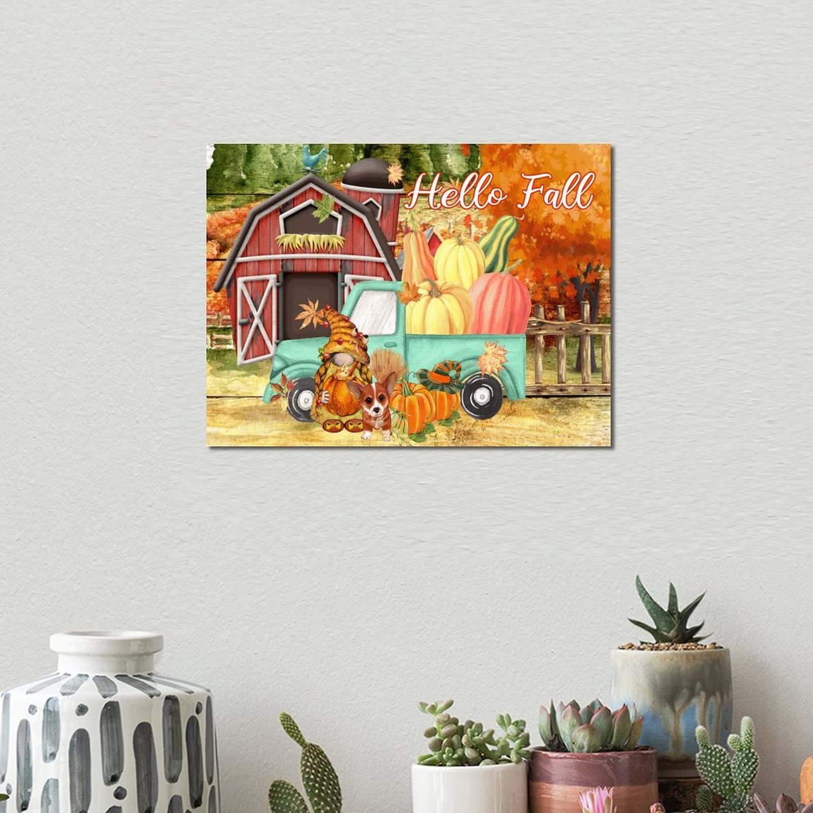 Sggvecsy Herbst-Gartenflagge – Doppelseitig Mit Kürbissen, 45x45 Cm, Aus Polyester