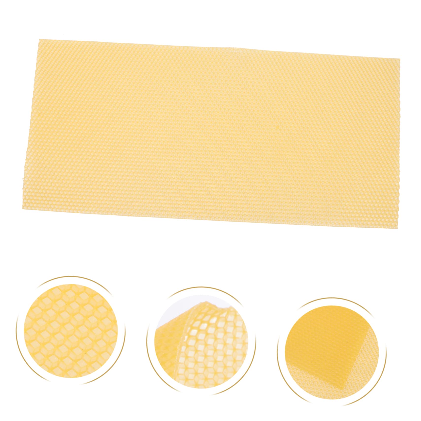 VANZACK 30 Láminas Base de Panal de Abejas de Cera Natural para Apicultura, Alta Producción y Rápida Formación de Colmena, Color Amarillo, Ideales para Manualidades y Fabricación de Velas