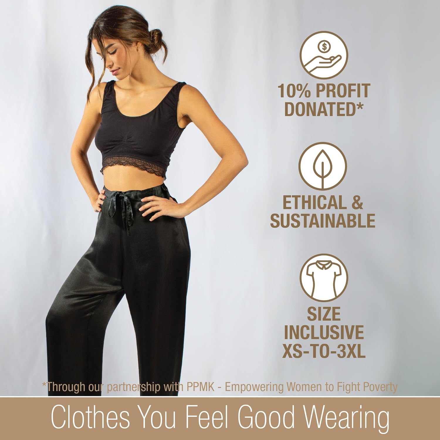 Luxury Artisan Womens Silk Pajama Pants, Pure Mulberry Silk PJs For Women 27 Mm - Image 3