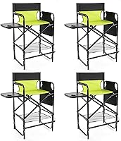 Vista 24 de Outvita Silla de Director de 26" de Altura con Asiento Plegable con Mesa Lateral y Bolsa de Almacenamiento, Soporte para 300 Libras, Silla Portátil