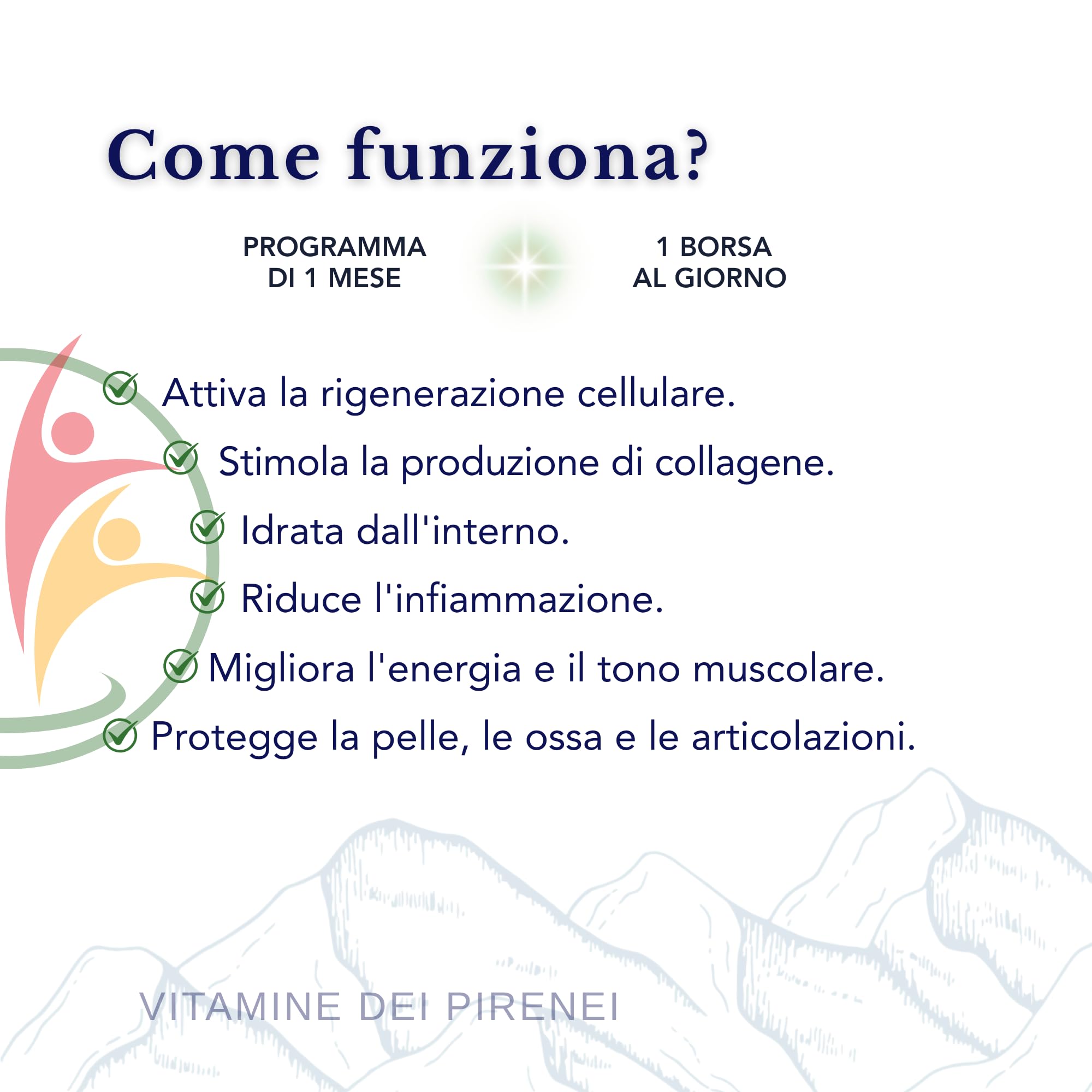 Collagene marino idrolizzato acido ialuronico + potassio + iodio. Set unico di vitamine. 100% naturale. 28 bustine giornaliere …