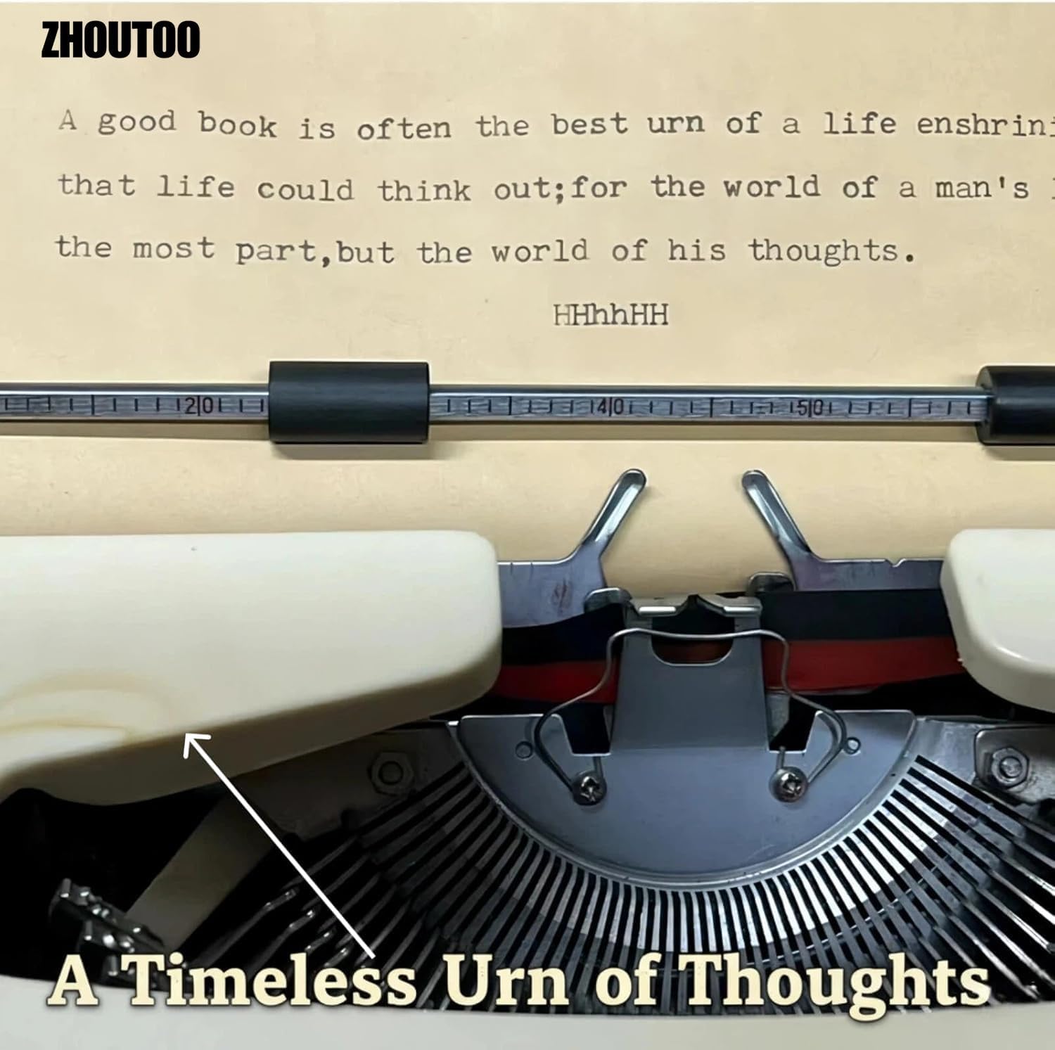 Vintage Mechanical English Typewriter with Original Carrying Case - Smooth Keys for Easy Typing - Manual Typewriter Ideal for Writers, Collectors, and Office Use