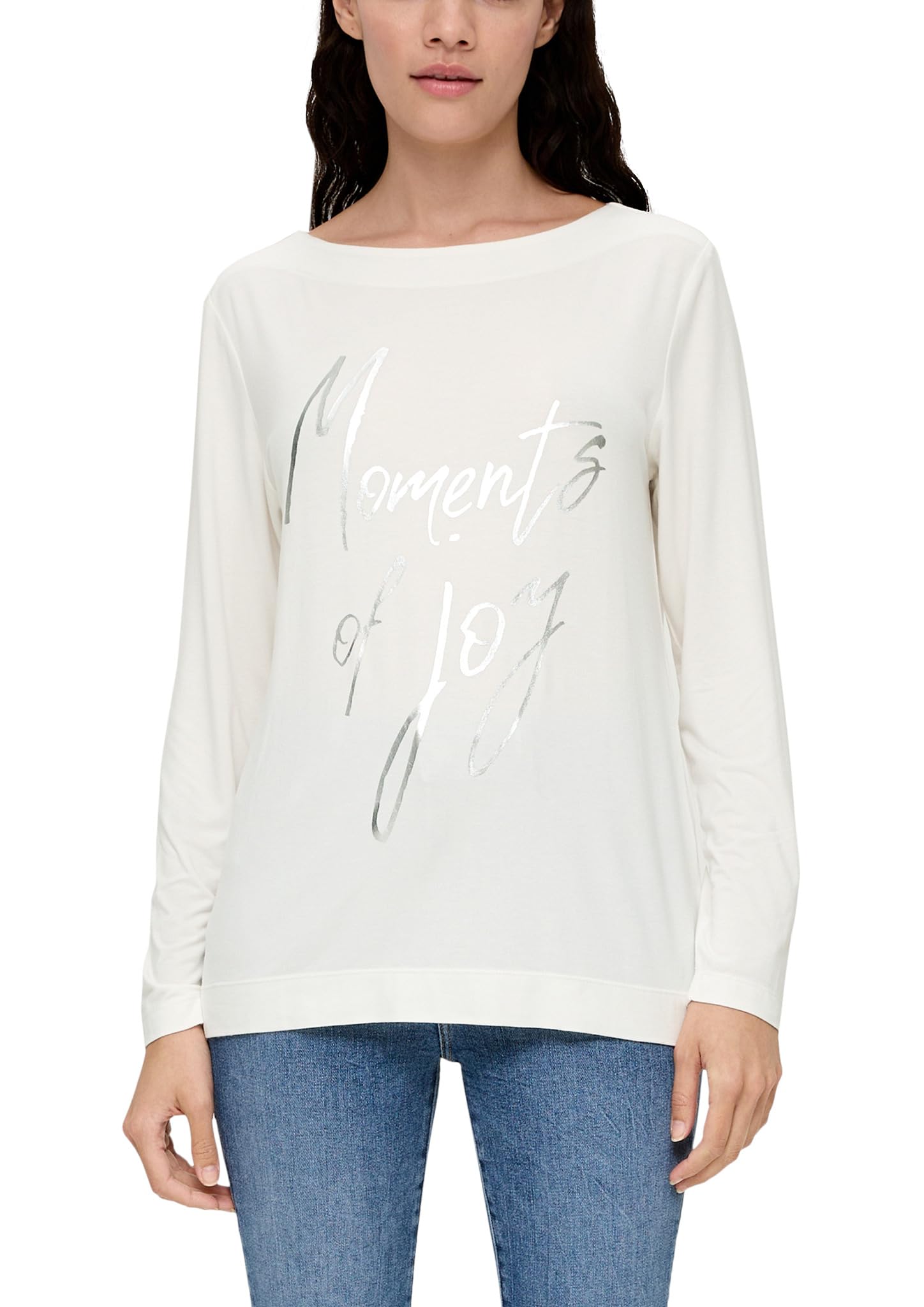 s.Oliver Women's Long-Sleeved T-Shirt, White N/A, 16