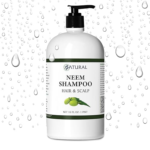 Neem Scalp Shampoo 16 onzas - Neem orgánico puro 3 tamaños el precio más bajo