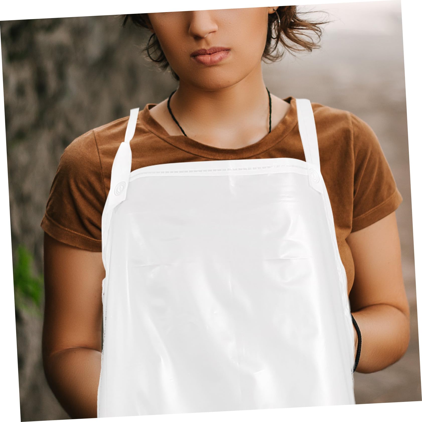 4 Stücke Wasserdichte Ölresistente Küchenschürze aus Robustem PVC Verstellbar Wiederverwendbar Multifunktional für Kochen Gartenarbeit Haustierpflege und Grillen Leicht zu Reinigen